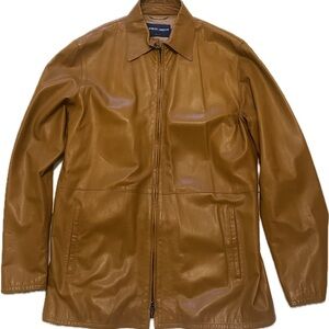 Giorgio Armani Men's Tan/ Brown Soft Leather Jacket